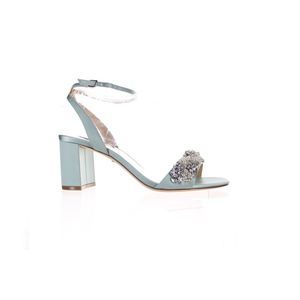 Badgley Mischka Womens Clara Blue Radiance Ankle Strap Heels Size 9 Medium